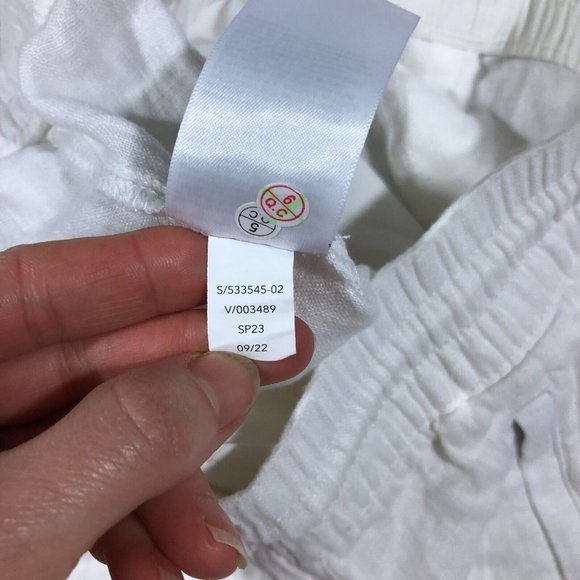 NEW Athleta Womens 14 Retreat Linen Shorts Calla Lily Ivory 100% Linen NWT $69 - Picture 12 of 13
